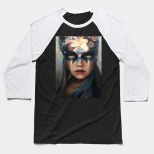 Norse Nordic Art a Pretty Girl Viking Baseball T-Shirt